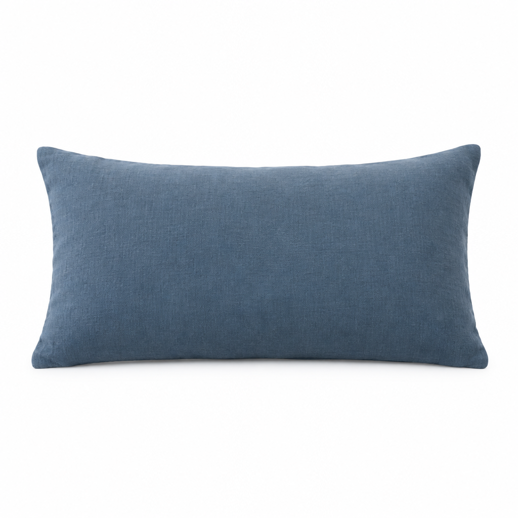 Small Blue Lumbar Pillow