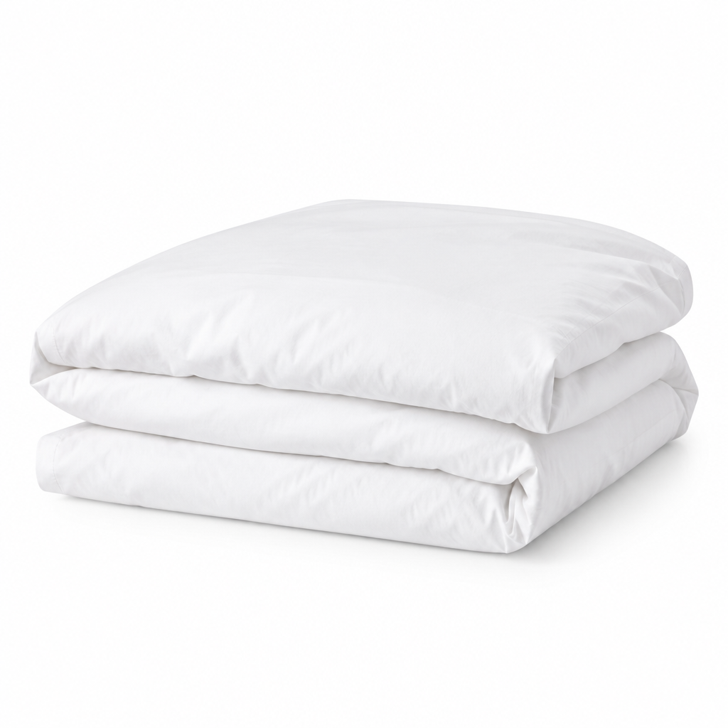 White Cotton Duvet Cover folded stack