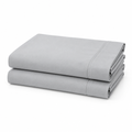 Grey Cotton Pillowcase Set folded stack