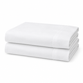 White Cotton Pillowcase Set folded stack